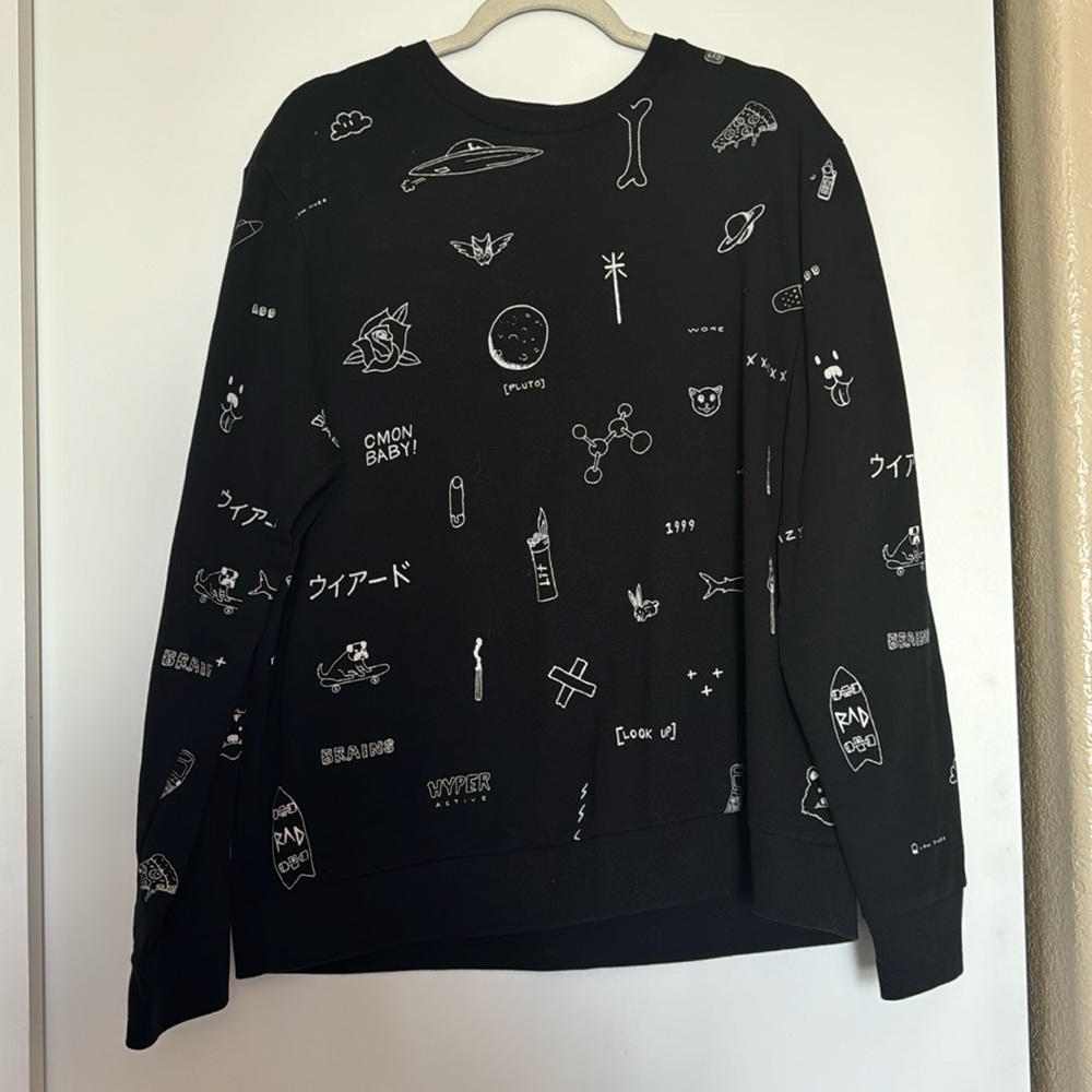 Forever 21 Men’s Quirky Graphic Sweater Size XL